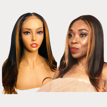 4*4 Lace closure wig with Golden Brown to Blonde Highlights