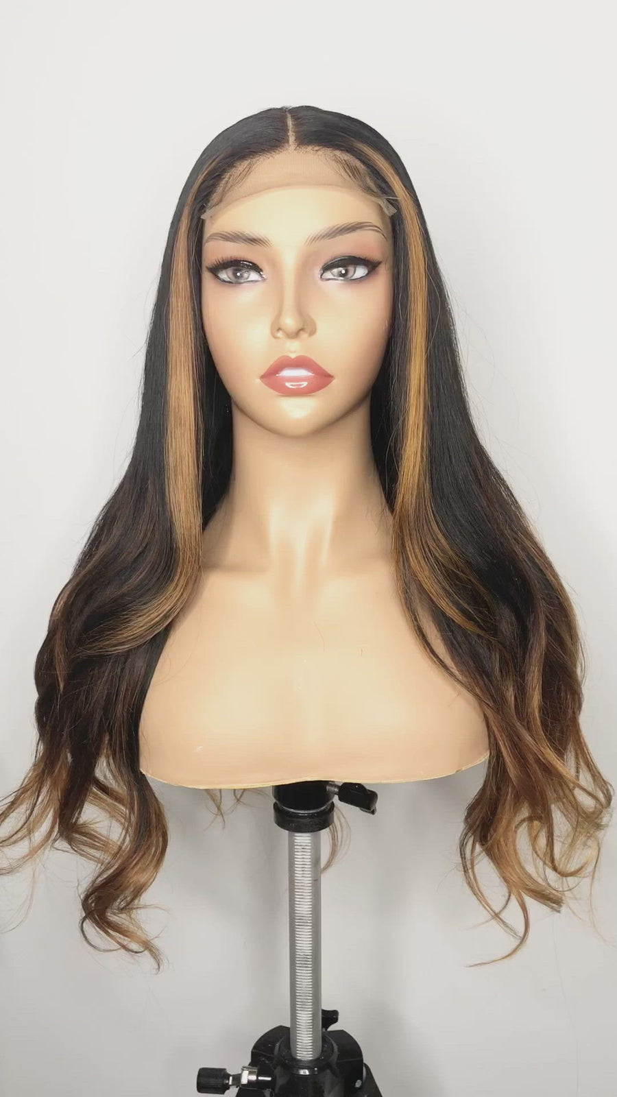 4*4 Lace closure wig with Golden Brown to Blonde Highlights