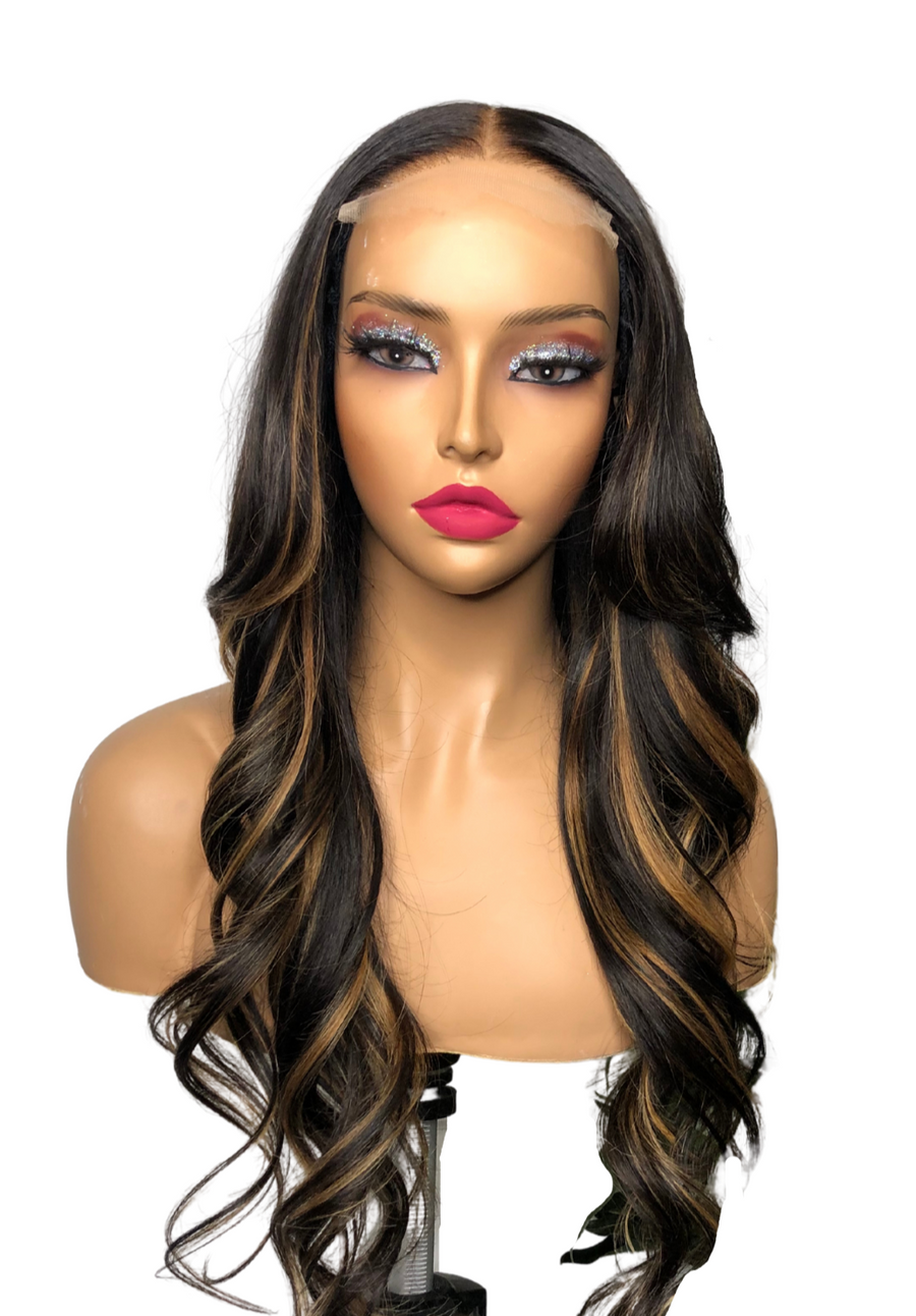 Blonde Highlights HD Lace Closure Wig