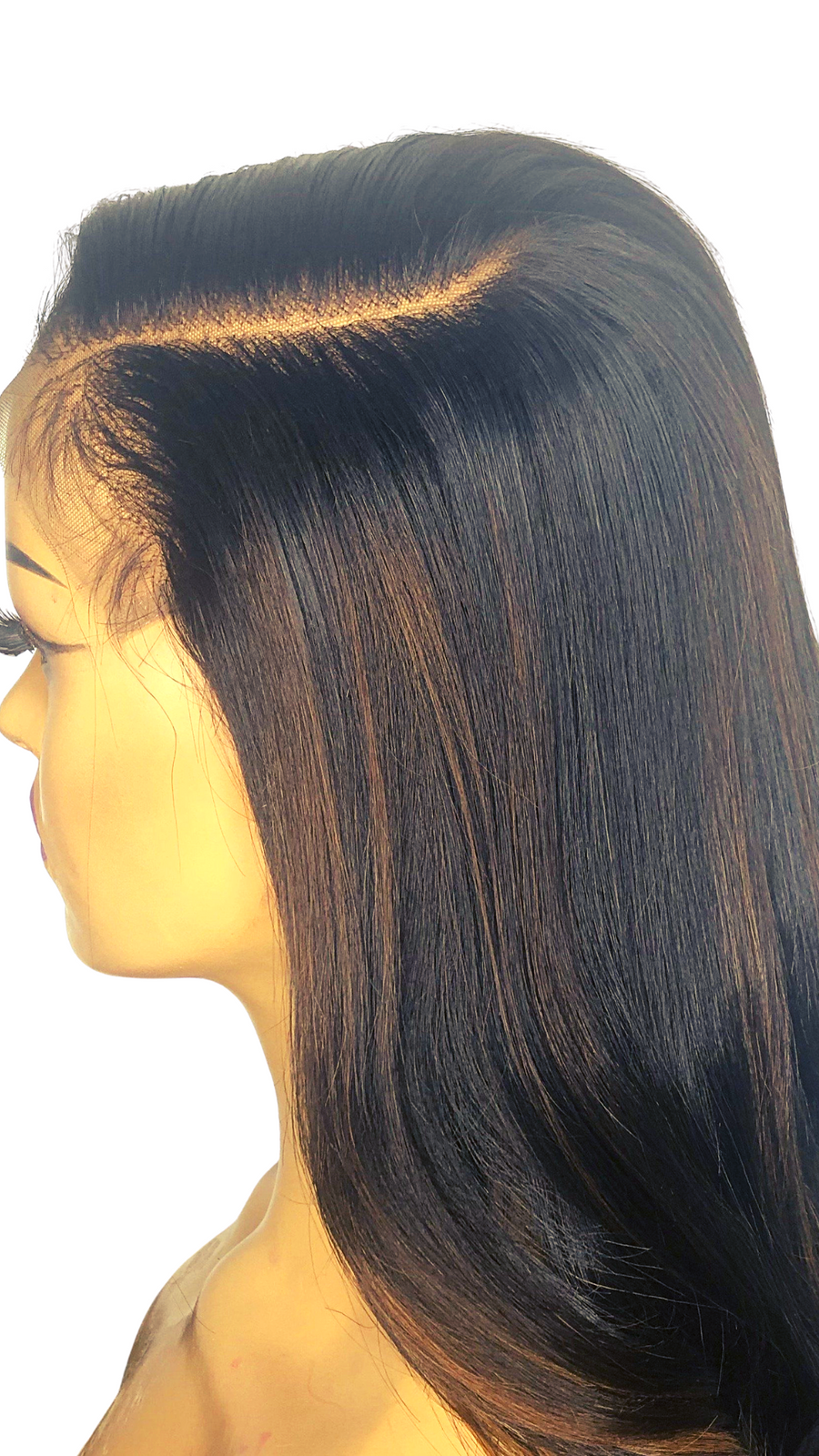 Raw Indian Wig with Honey Blonde Highlights
